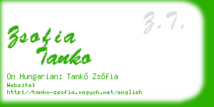 zsofia tanko business card